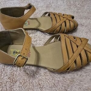 Rachel Tan Sandals with Woven Design